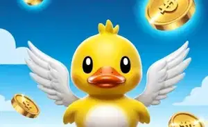 A Duck Collecting Coins