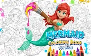 Mermaid Coloring Book for Kids